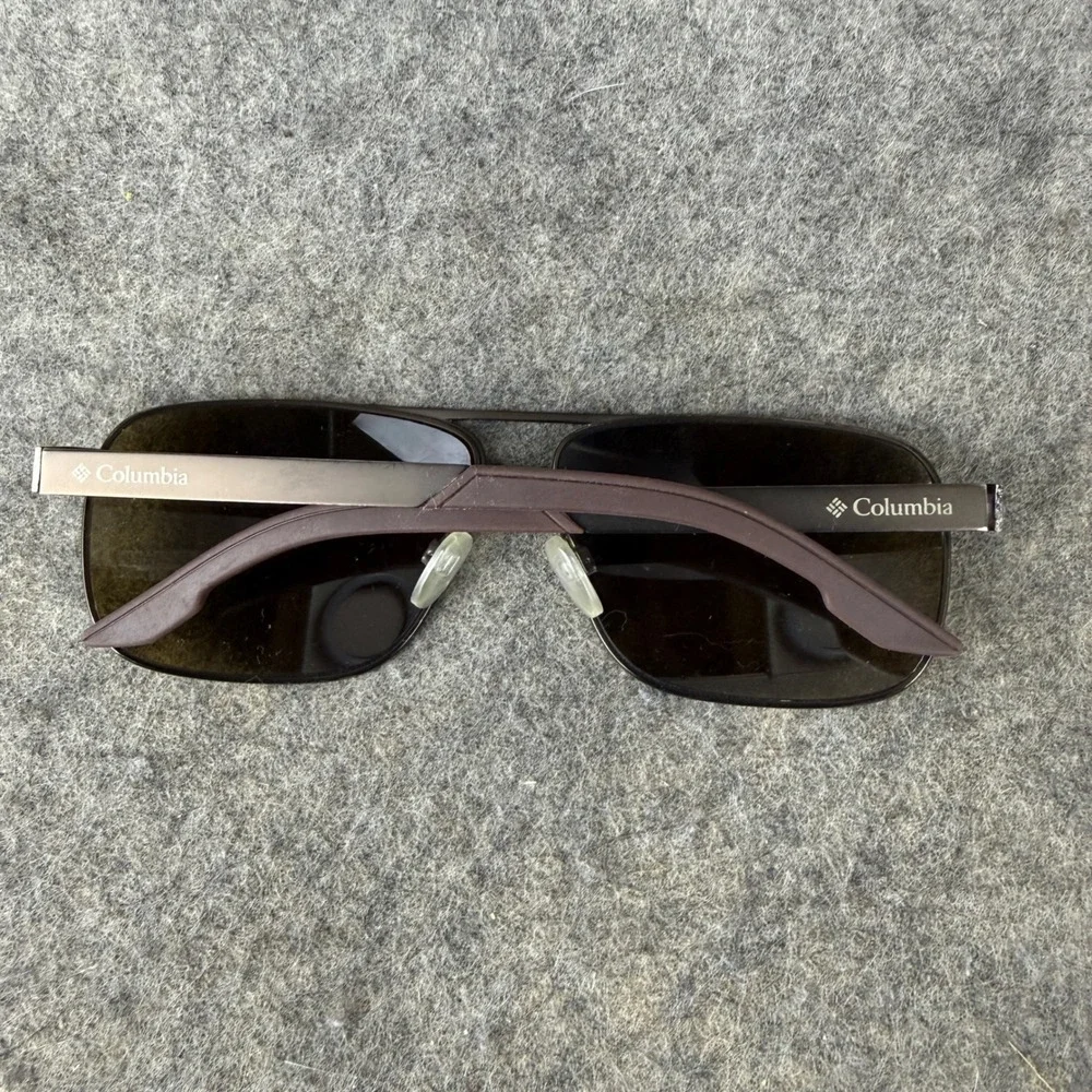 Columbia Trails Edge 200 Sunglasses Gunmetal Aviator Rectangle 61 13 140